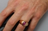 Pánský prsten s rubínem