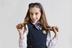 Školní modré letní šaty pro dívky